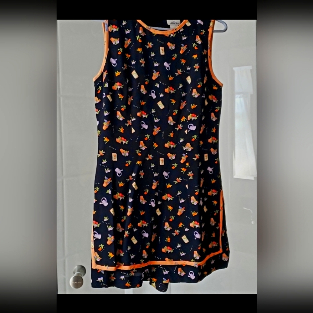 One piece vintage shorts with attached tunic, in a whimsical print
